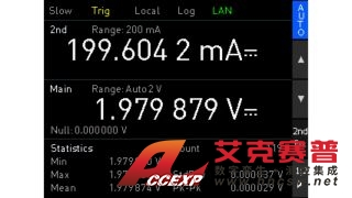 顯示三個(gè)測量值