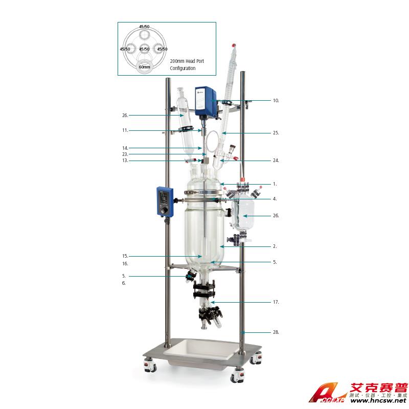 JULABO優(yōu)萊博 20L玻璃夾套反應(yīng)釜，JRS-1503-02