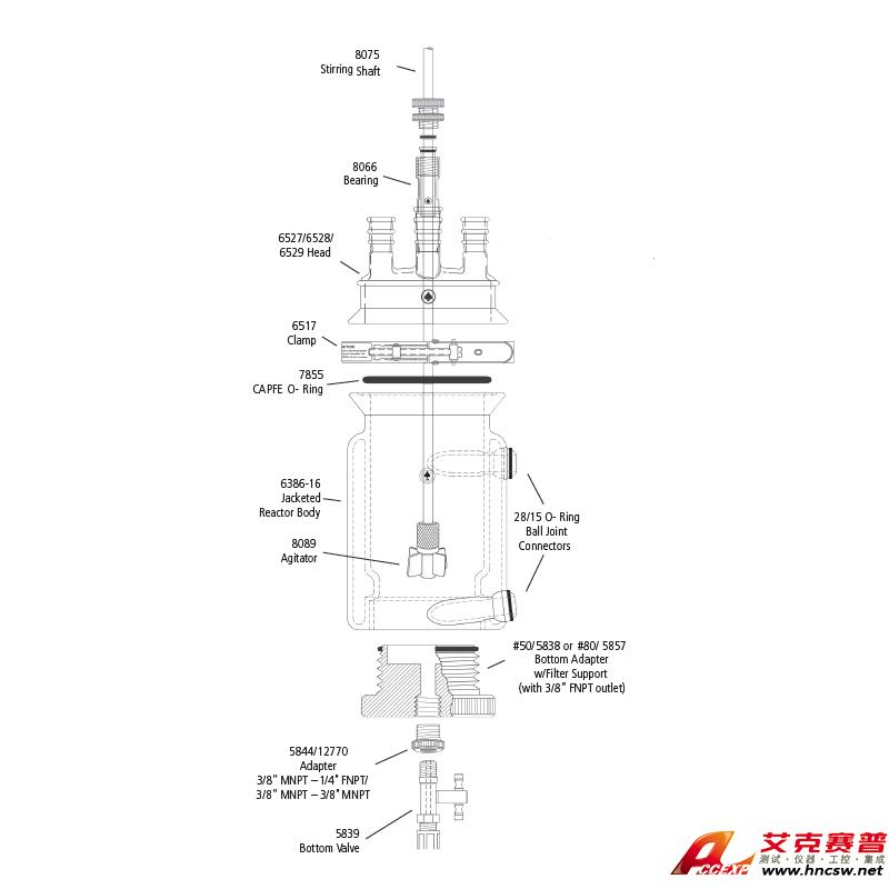 JULABO優(yōu)萊博 2000ml 夾套過濾釜，CRS6386-55