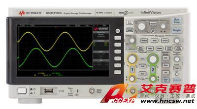 keysight是德 DSOX1102G 示波器：70/100 MHz，2 個模擬通道