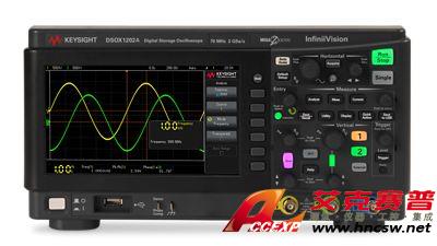 keysight是德 DSOX1202A 示波器：70/100/200 MHz，2 個模擬通道N